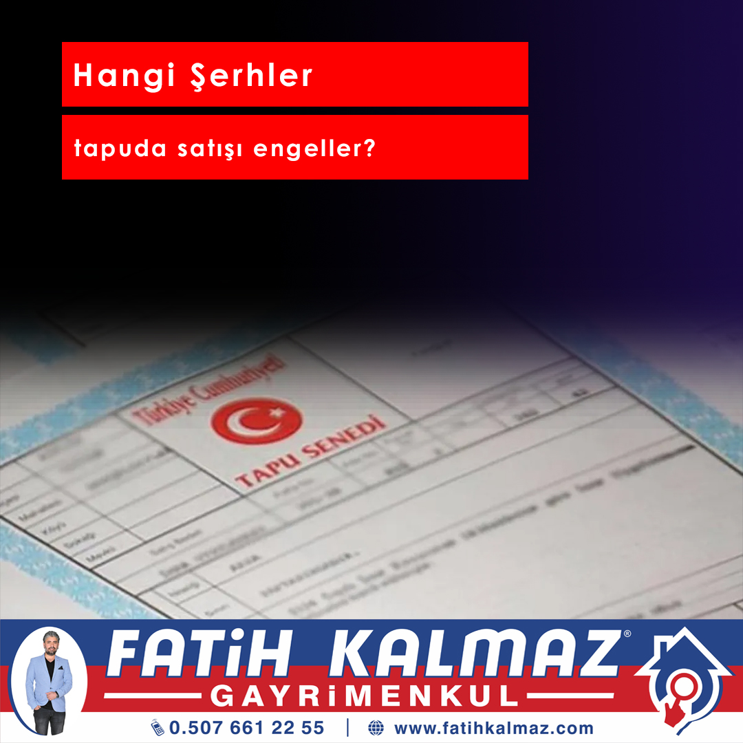 HANGİ ŞERHLER TAPUDA SATIŞI ENGELLER?