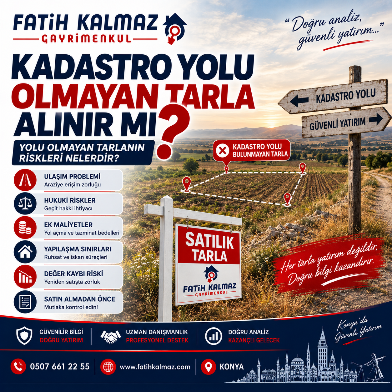 Kadastro Yolu Olmayan Tarla Alınır mı? Yolu Olmayan Tarlanın Riskleri Nelerdir?