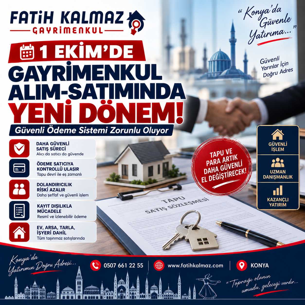 1 Ekim’de Gayrimenkul Alım-Satımında Yeni Dönem! Güvenli Ödeme Sistemi Zorunlu Oluyor