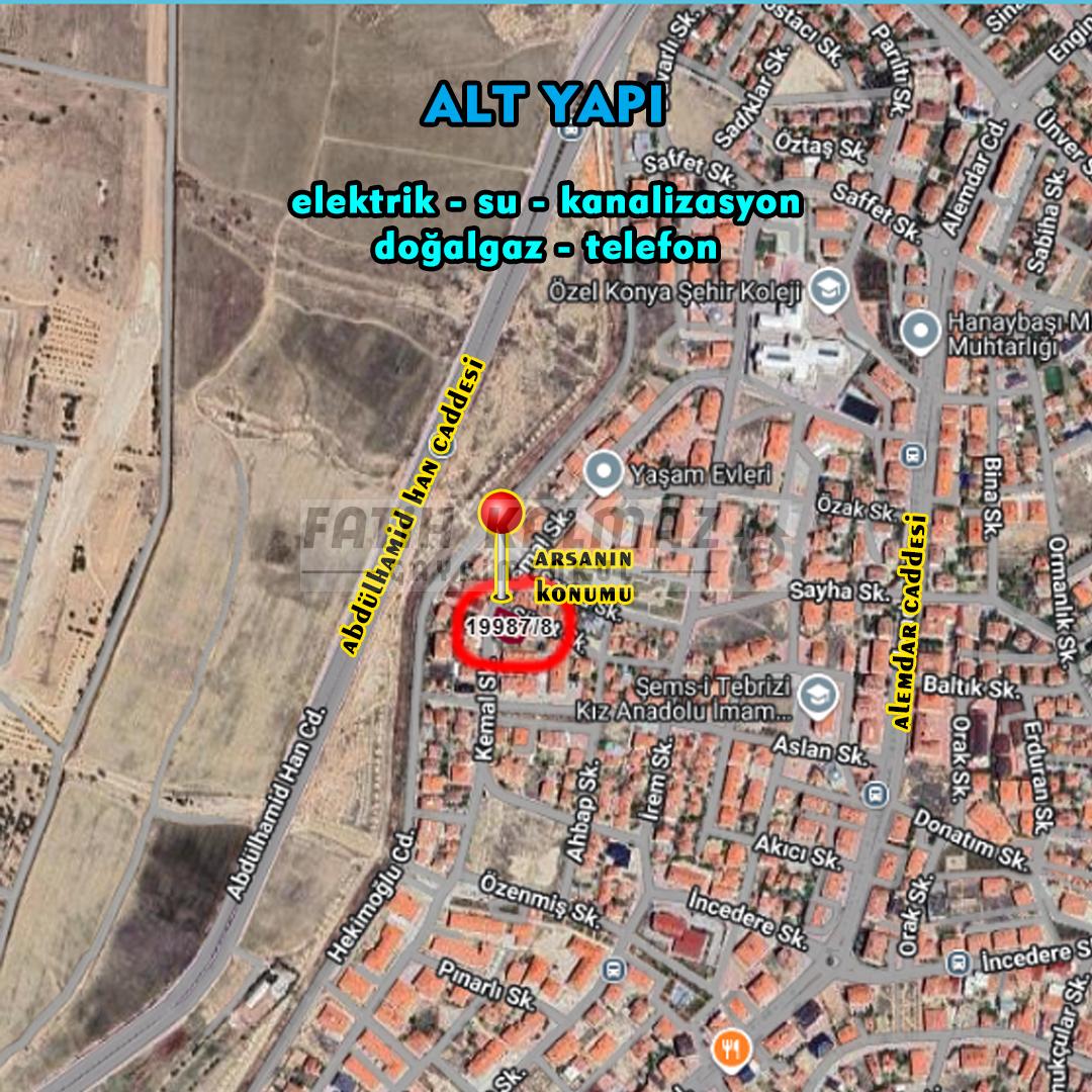 Selçuklu Hocacihan'da Satılık Arsa - Müstakil - 849 M2 | 3 Kat İmarlı | Yatırıma Uygun