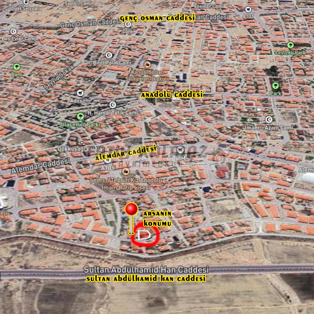 Selçuklu Hocacihan'da Satılık Arsa - Müstakil - 849 M2 | 3 Kat İmarlı | Yatırıma Uygun
