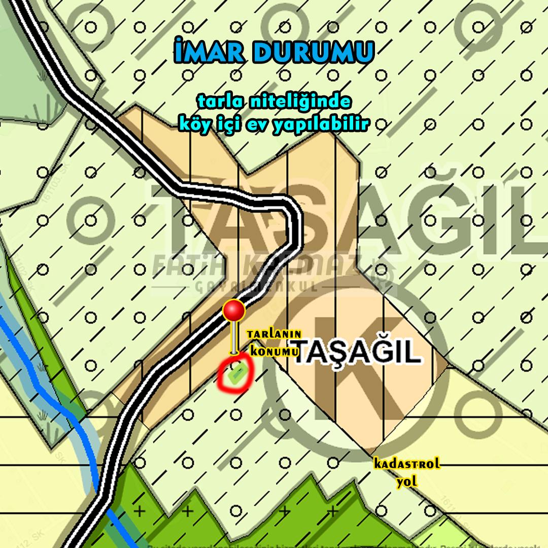 FATİH KALMAZ 'DAN SEYDİŞEHİR/TAŞAĞIL 'DA MÜSTAKİL TARLA 566 M2