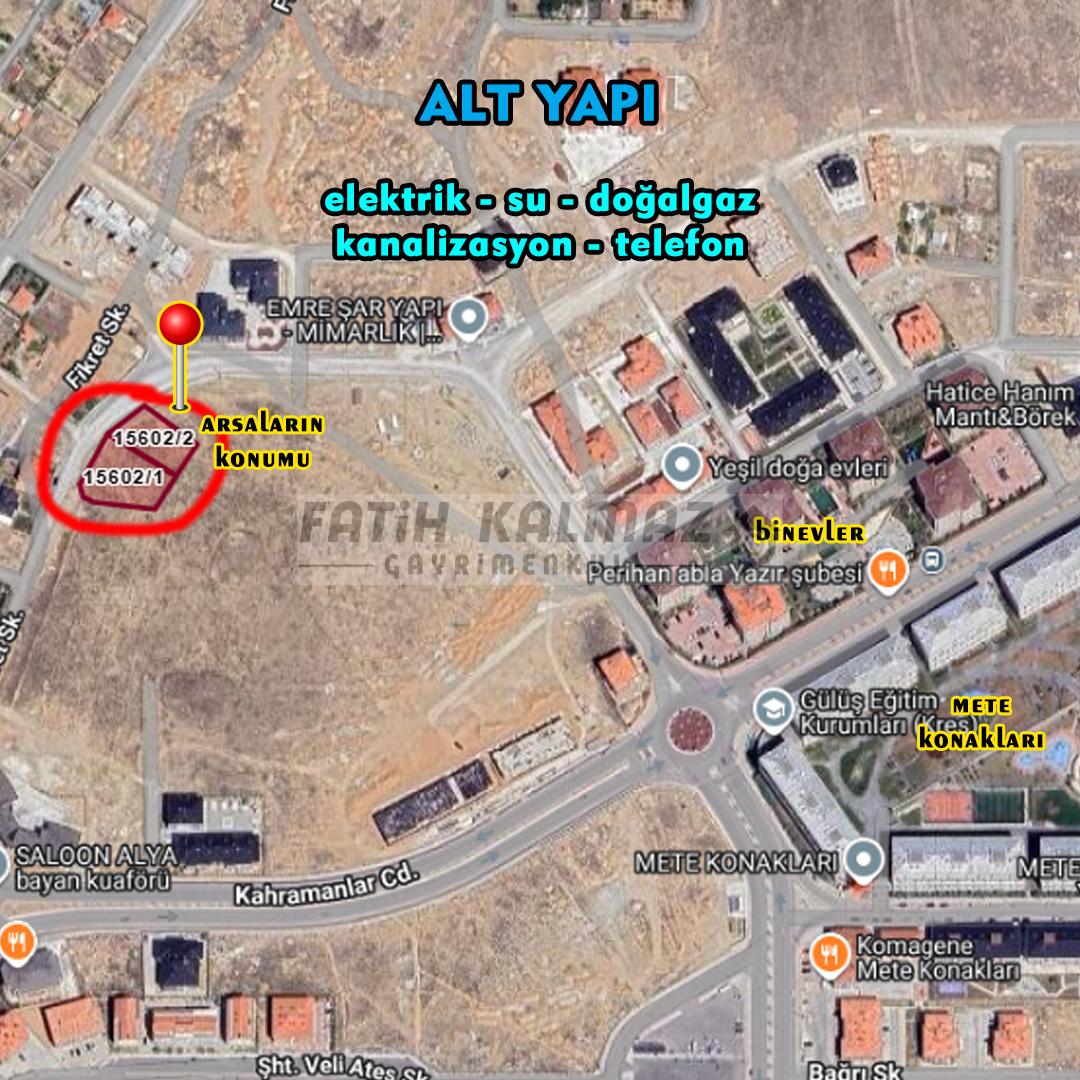 Selçuklu S. Eyyubi'de Satılık Arsa - Müstakil - 2.162 M2 - Mete Konakları Yanı