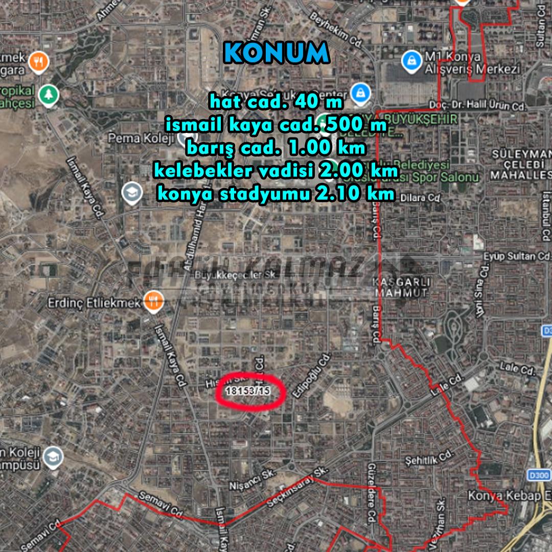 Selçuklu Buhara'da Satılık Arsa - Müstakil - 703 M2 | 2 Kat İmarlı | Villa Arsası