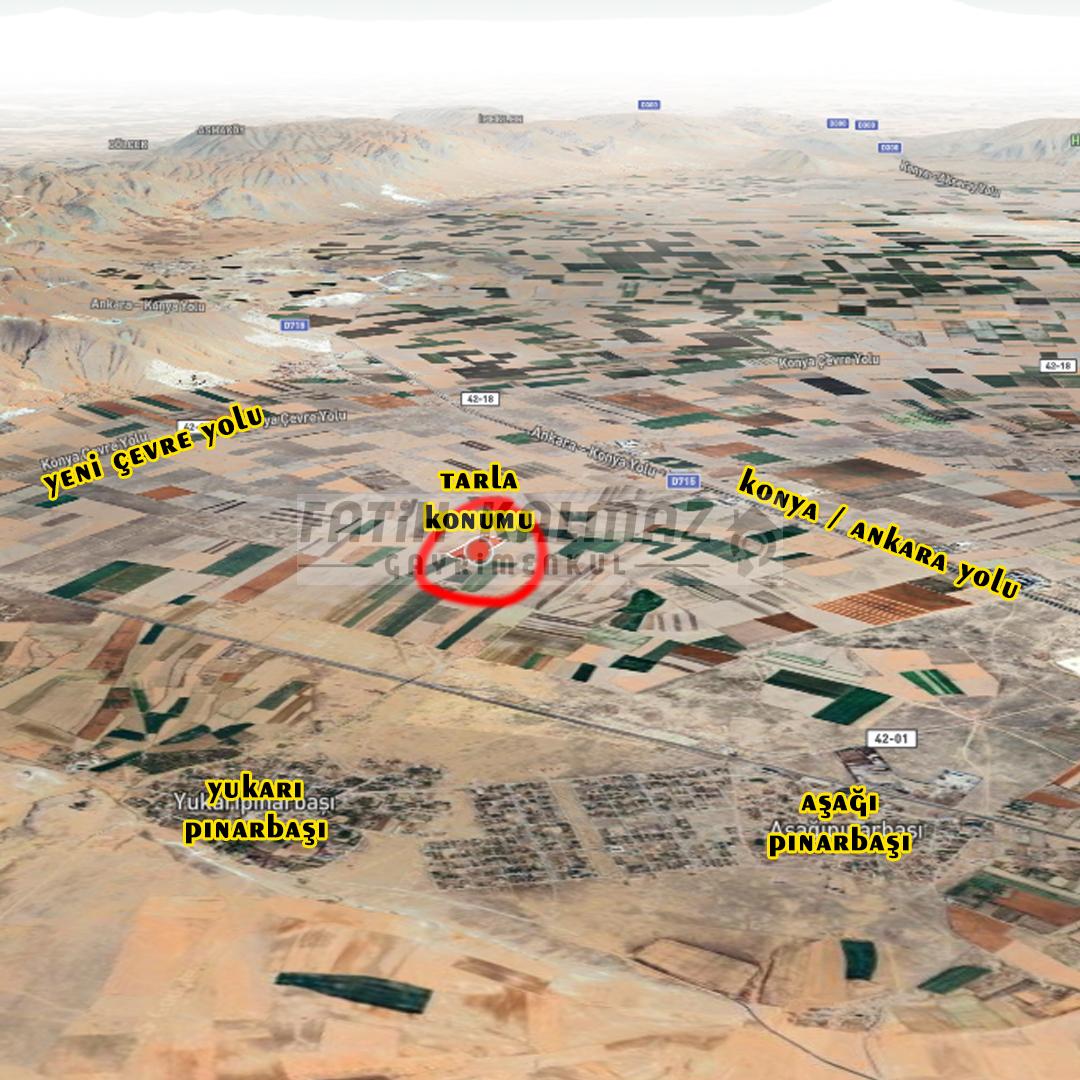 Selçuklu Yukarıpınarbaşı'nda Satılık Tarla - Hisseli - 1.010 M2