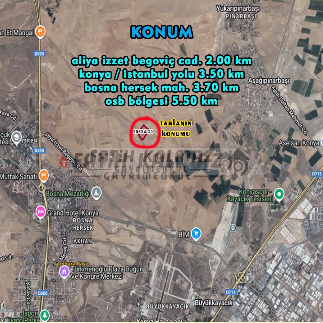 Selçuklu Aşağıpınarbaşı'nda Satılık Tarla - Hisseli - 8.640 M2