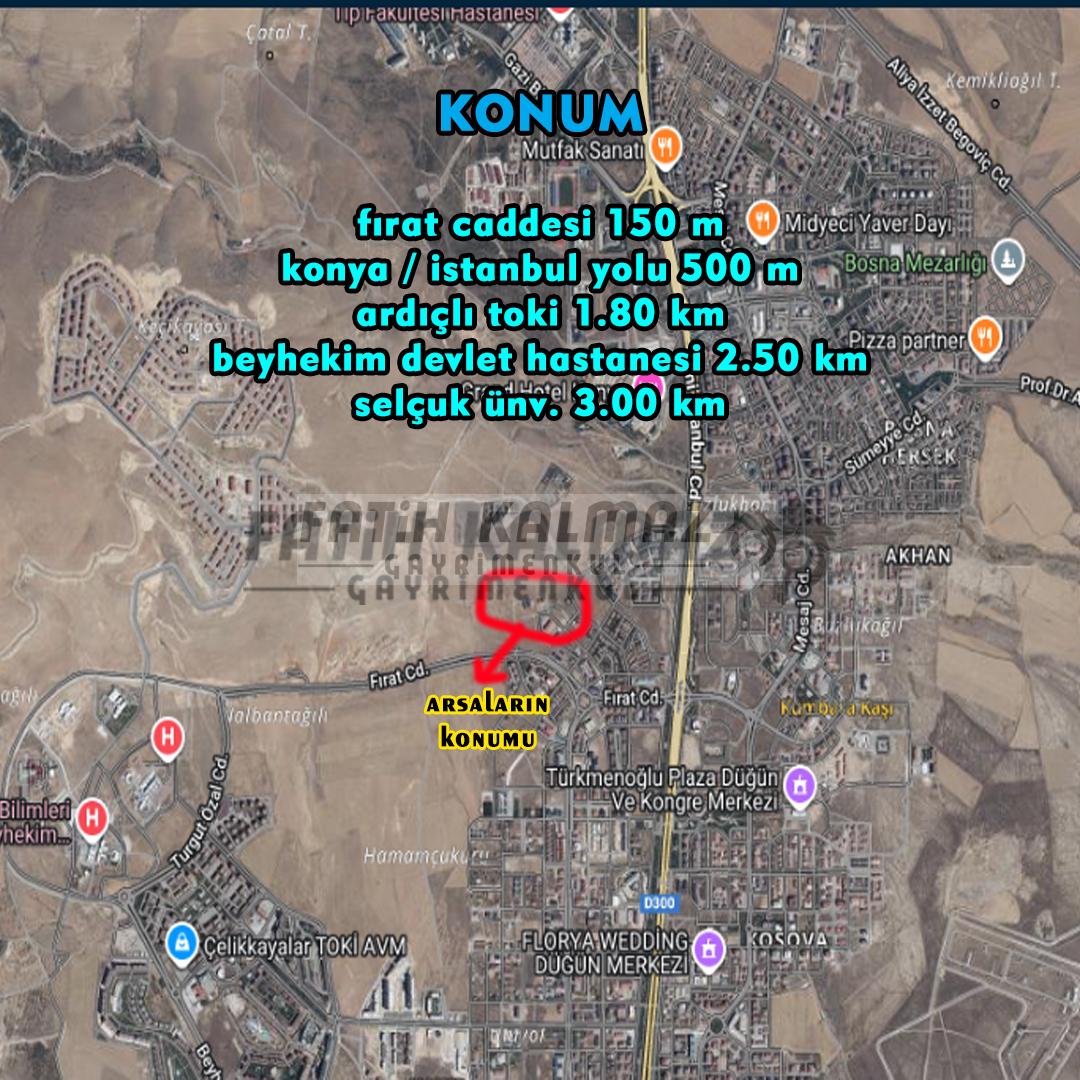 Selçuklu Yazır'da Satılık Arsa - Müstakil - 600 M2