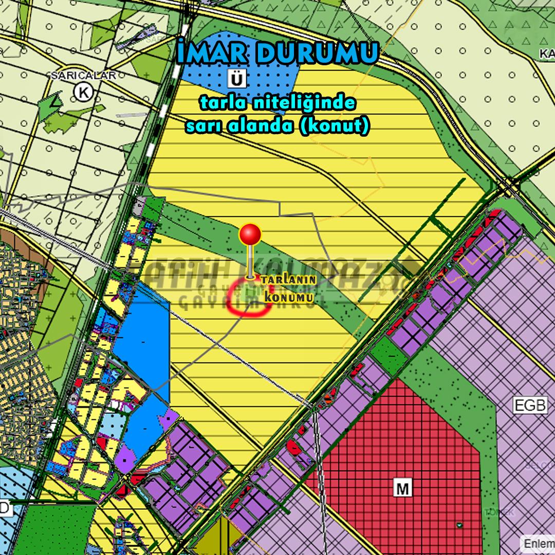 Selçuklu Yukarıpınarbaşı'nda Satılık Tarla - Hisseli - 598 M2