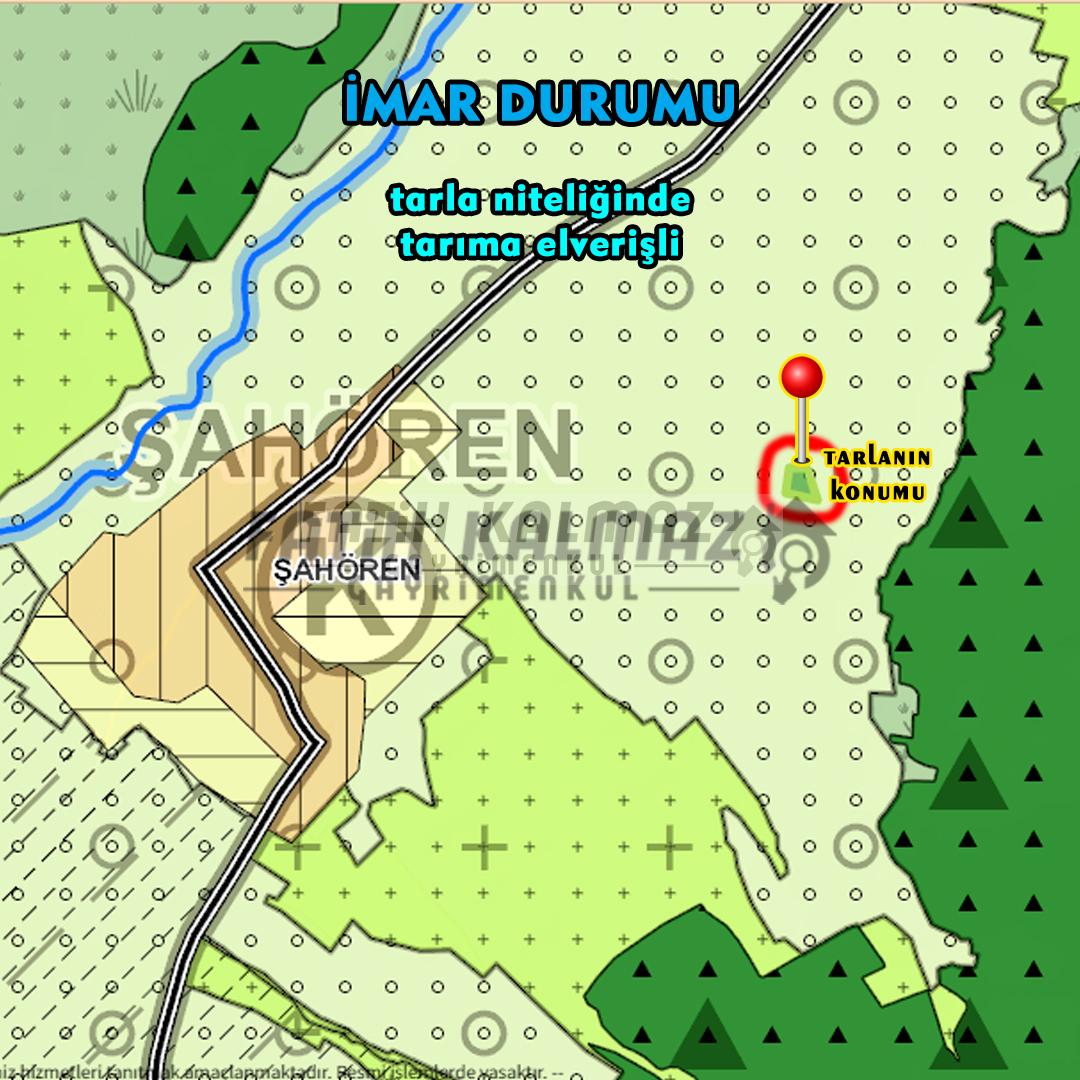 Kadınhanı Şahören'de Satılık Tarla - Müstakil Tapu - 2.700 m2