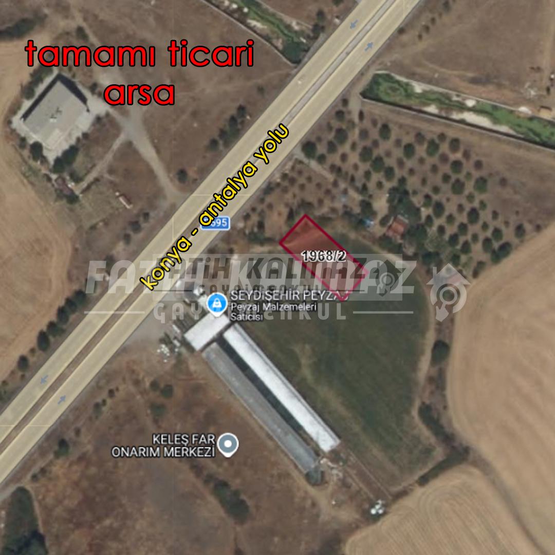 Seydişehir Değirmenci 'de Satılık Ticari Arsa - Müstakil - 893 M2 | Antalya Yoluna Cephe