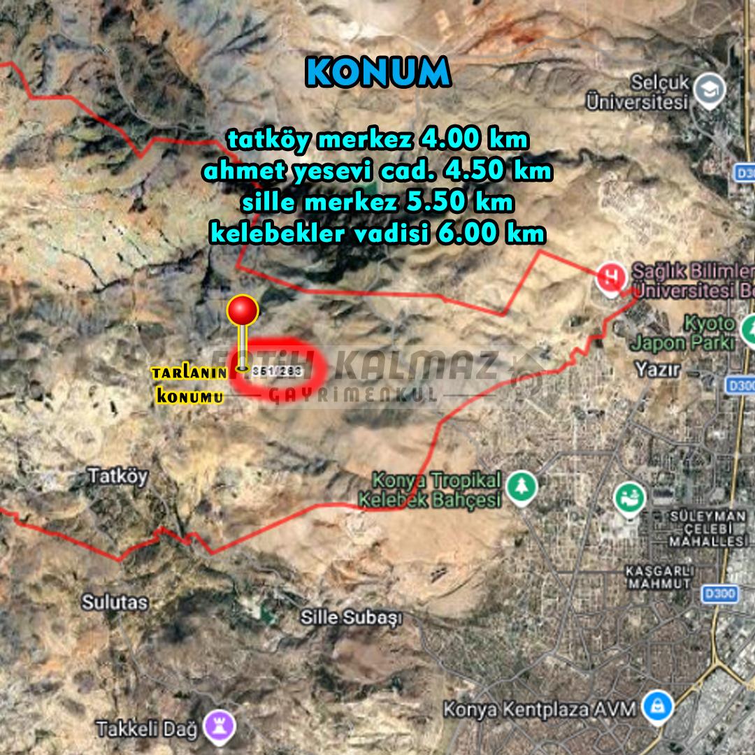 Selçuklu Tatköy'de Satılık Tarla - Müstakil Tapu - 5.856 M2 I Yatırımlık Cazip Fiyat