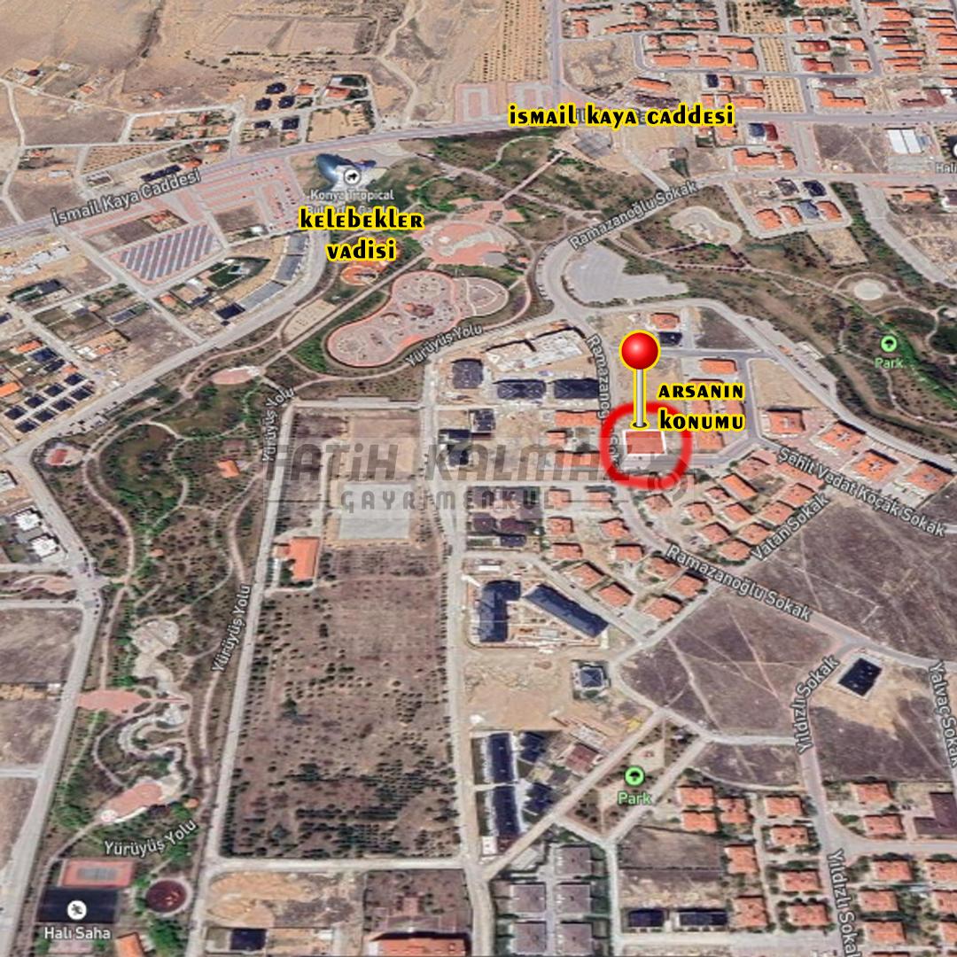 Selçuklu Parsana'da Satılık Arsa - Müstakil - 881 M2 - Kelebekler Vadisi Yanı