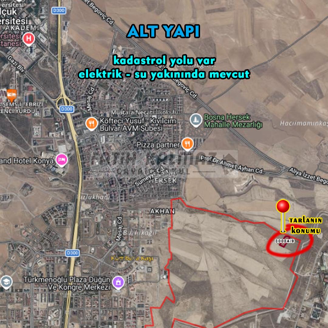 Selçuklu Sancak'da Satılık Tarla - Hisseli - 412 M2