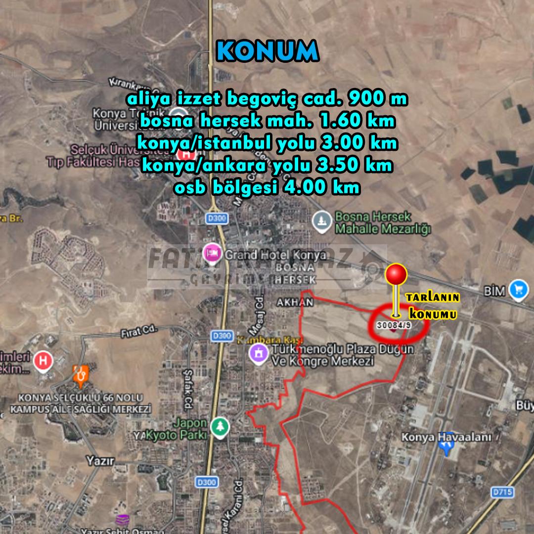 Selçuklu Sancak'da Satılık Tarla - Hisseli - 412 M2